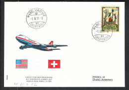 LIECHTENSTEIN 1971: FDC De Vaduz Pour La Jamaïque Et Retour à Rickenbach (Suisse) - Storia Postale