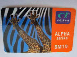 DUITSLAND/ GERMANY  / PREPAIDS CARD /  GIRAFFE/ ALPHA AFRIKA         /   DM 10,-     USED     CARD **14635** - K-Series: Kundenserie