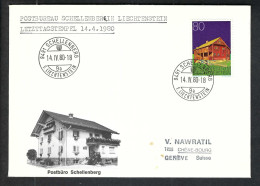 LIECHTENSTEIN 1980: LSC De Schellenberg Pour Genève (GE, Suisse) - Lettres & Documents