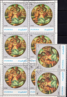Maler Michelangelo Fudscheira 1530,Paar,4-Block+6-KB 49€ Weihnacht 1972 Hoja Christmas Family S/s Bloc Se-lenants Bf Art - Tableaux