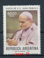ARGENTINIEN Mi. Nr. 1569  Besuch Von Papst Johannes Paul II - MNH - Ongebruikt