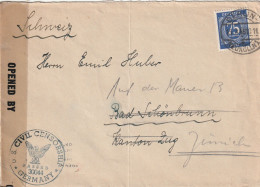 Zensur-Brief Von Berlin. In Die Schweiz 1948  Einzelfrankatur - Lettres & Documents