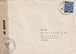 Zensur-Brief Von Nürnberg. In Die Schweiz 1948  Einzelfrankatur - Lettres & Documents