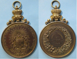 Médaille En Cuivre Ville De Heyst Sur Mer, Corso Fleuri 24 Aout 1903 - Altri & Non Classificati