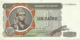 Zaïre - 1 Zaïre - 27.10.1975 - Pick 18.a4 -  Sign. 3 - Prefix C , Sufix K - Mobutu - Zaïre