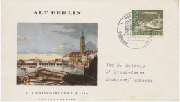 BERLIN Alt-Berlin 10 Pf Waisenbrücke Als EF Auf Pra.-FDC In Die Schweiz - Covers & Documents