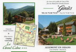 38,ISERE,ALLEMONT EN OISANS,CARTE PUB,RARE,HOTEL,RESTAURANT - Allemont