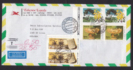 Brazil: Airmail Cover To Netherlands, 1990, 6 Stamps, Orchid Flower, Upae, Heritage, Taxed, Postage Due (traces Of Use) - Storia Postale