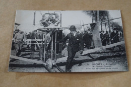 Aviation ,aviateur,M. Santos - Dumont Tirant Son Aéroplane, Ancienne Carte Postale,collection - Airmen, Fliers