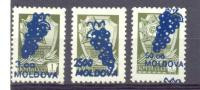 1994.Moldova, Overprints "Grape" On Soviet Stamps, Issue III, Set,  Mint/** - Moldavie