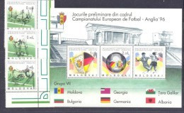 1994. Moldova, European Soccer Cup, 3v + S/s, Mint/** - Moldavie