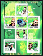 Celebrites Africaines - Prix Nobel/ Nobel Prize: Nelson Mandela, Desmond Tutu... -|- Comores, 2009 - MNH . Perforated - Prix Nobel