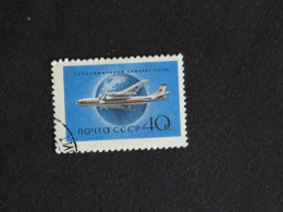 RUSSIE RUSSIA ROSSIJA URSS CCCP YT PA 106 OBLITERE - AVION PLANE TU-114 - Used Stamps