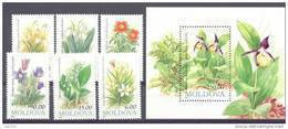 1993.Moldova,  Flowers, 6v + S/s, Mint/** - Moldavie