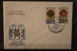 DDR 1990;  Leipziger Frühjahrsmesse 1990, Messebrief; MiNr. 3316-17; Seltener SST - Buste - Usati