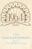 Petit Calendrier  De Usumbura Au Burundi : Hotel 1964   ///  Ref. Aout  23 ///  N° 27.004 - Formato Grande : 1961-70