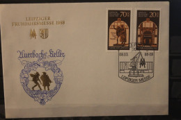 DDR 1988;  Leipziger Frühjahrsmesse 1988, Messebrief; MiNr. 3153-54, ESST - Umschläge - Gebraucht