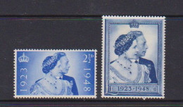 GREAT  BRITAIN    1948    Royal  Silver  Wedding   Set  Of  2    NH - Ongebruikt