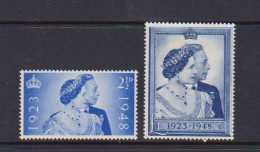 GREAT  BRITAIN    1948    Royal  Silver  Wedding   Set  Of  2    NH - Unused Stamps