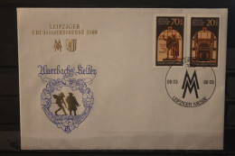 DDR 1988;  Leipziger Frühjahrsmesse 1988, Messebrief; MiNr. 3153-54, ESST - Umschläge - Gebraucht