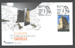 Andorra  Andorre  Europa, Castles Kastelen Kastells 2017 FDC - 2017