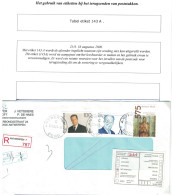 TP Albert II + TP S/L. Recommandée Obl. Antwerpen 2001 > Schoten C. Afwezig Bericht Afgegeven Label Retour 2000 Niet ... - Storia Postale