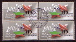 BULGARIA \ BULGARIE - 2013 - 110 Ans De Relations Diplomatiques Bulgarie - USA - Bl De 4 Used - Used Stamps