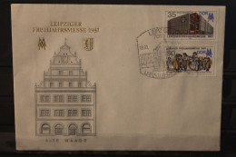 DDR 1987;  Leipziger Frühjahrsmesse 1987, Messebrief; MiNr. 3080-81, ESST - Buste - Usati