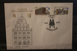 DDR 1987;  Leipziger Frühjahrsmesse 1987, Messebrief; MiNr. 3080-81, ESST - Buste - Usati