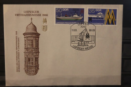 DDR 1986;  Leipziger Frühjahrsmesse 1986, Messebrief; MiNr. Block 3003-04, ESST - Umschläge - Gebraucht