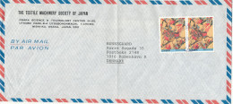 Japan Air Mail Cover Sent To Denmark Topic Stamps Folded Cover - Airmail