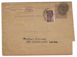 Sans Date -  Bande De Journal ( Newspaper Only  ) Entier Postal 1/2 Penny + 1/2 Complémentaire Pour Londres - Storia Postale