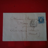 LETTRE PARIS POUR ST MENGES ETOILE NUMERO 8 - 1849-1876: Klassieke Periode