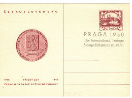 CDV95 I A Praga 1950 The International Postage Stamps Exhibition - Postales