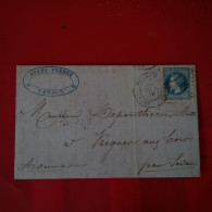 LETTRE VERDUN POUR VRIGNE AUX BOIS - 1849-1876: Klassieke Periode