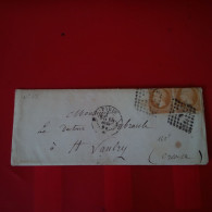 LETTRE PARIS POUR VAULRY CREUSE ? PAIRE DE TIMBRE 10C NUMERO  13 - 1849-1876: Klassieke Periode