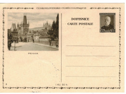 Czechoslovakia Illustrated Postal Stationery Card Praha 10 Hrad - CDV67/8 - Postcards