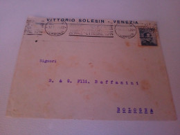 LETTERA PUBBLICITARIA  CON ANNULLO PUBBLICITARIO INTERNAZIONALE D'ARTE DI VENEZIA  1914- VIAGGIATA 1922 - Publicité