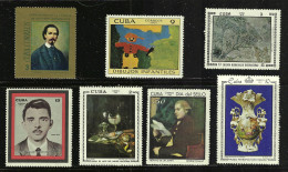 CUBA 1969-1972 SCOTT 1393,1602,1635,1684,1714,1724,1774 MNH/MH 7.35 - Gebraucht