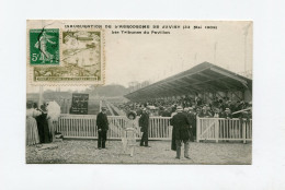 !!! CPA DE L'INAUGURATION DE L'AERODROME DE JUVISY DE 1909 AVEC PORTE TIMBRE DE PORT-AVIATION - Covers & Documents