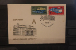 DDR 1969;  Leipziger Frühjahrsmesse 1969, Messekarte; MiNr. 1448-49 - Buste - Usati