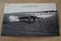 Aviation ,aviateur,monoplan De Fichoff Et Koeklin, Ancienne Carte Postale,collection - Aviatori