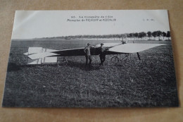 Aviation ,aviateur,monoplan De Fichoff Et Koeklin, Ancienne Carte Postale,collection - Aviateurs