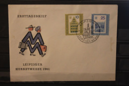 DDR 1961;  Leipziger Herbstmesse 1961, Messebrief; MiNr. 843-44 - Buste - Usati