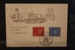 DDR 1958;  Leipziger Frühjahrsmesse 1958, Messekarte; MiNr. 618-19 - Sobres - Usados