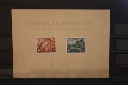 DDR 1953;  Leipziger Herbstmesse 1953, Messekarte; MiNr. 380-81 - Sobres - Usados