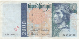 CRBX0218 BILLETE PORTUGAL 2000 ESCUDOS 1995 MBC- - Portugal