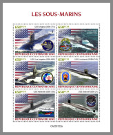 CENTRAL AFRICAN 2023 MNH Submarines U-Boote Sous-marins M/S - IMPERFORATED - DHQ2332 - Duikboten