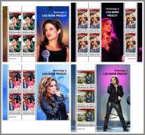 DJIBOUTI 2023 MNH Lisa Marie Presley Elvis Presley 4M/S - OFFICIAL ISSUE - DHQ2332 - Elvis Presley