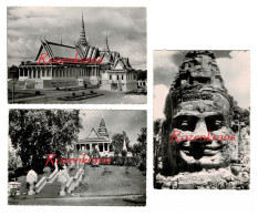 Lot 3 X CPA Hoa-Gui Cambodja Ankor Thom Porte Nord Phnom Penh Cambodge Photo CPA Indochine Française - Cambodia